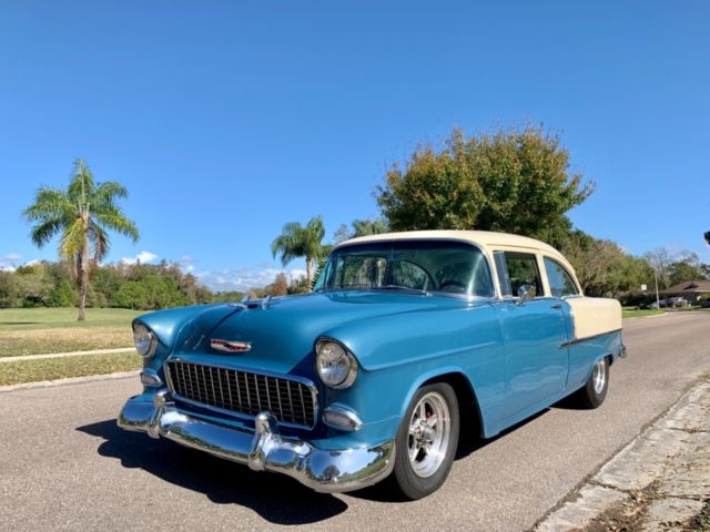 1955 Blue Chevrolet Bel Air/150/210