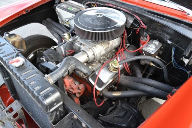 1955 Orange Chevrolet Bel Air/150/210 Coupe