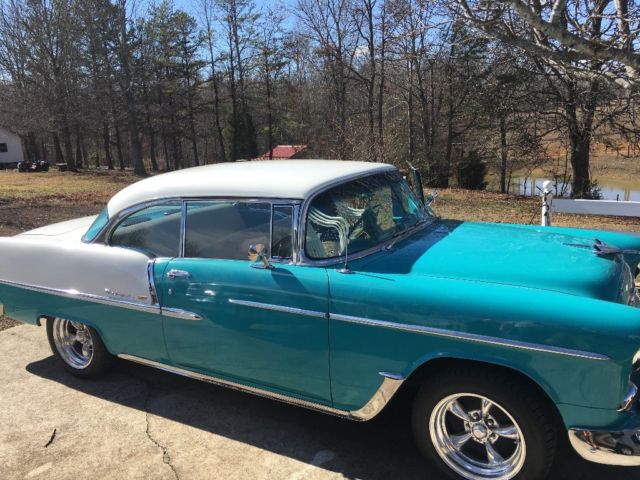 1955 Turquoise/White Chevrolet Bel Air/150/210 Coupe