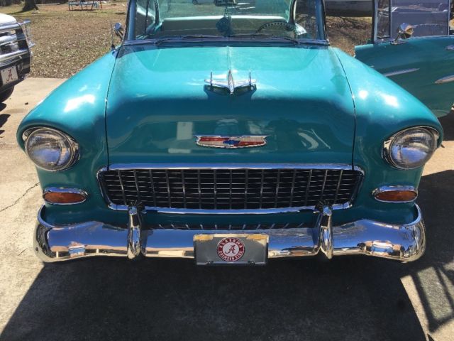 1955 Turquoise/White Chevrolet Bel Air/150/210 Coupe