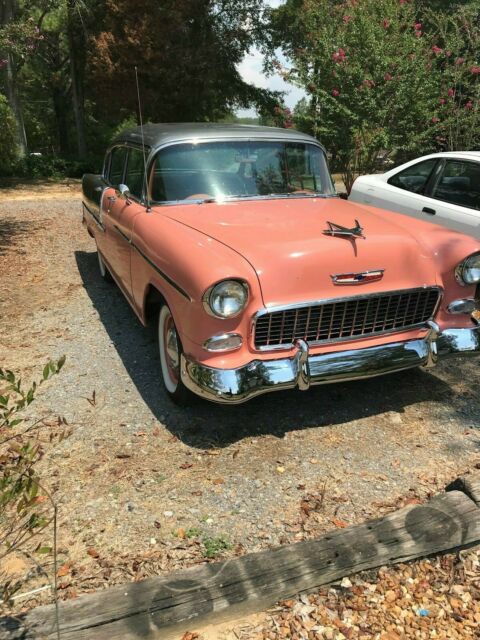 1955 Coral and Charcoal Chevrolet Bel Air/150/210