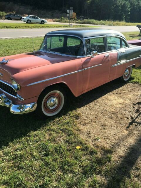 1955 Coral and Charcoal Chevrolet Bel Air/150/210