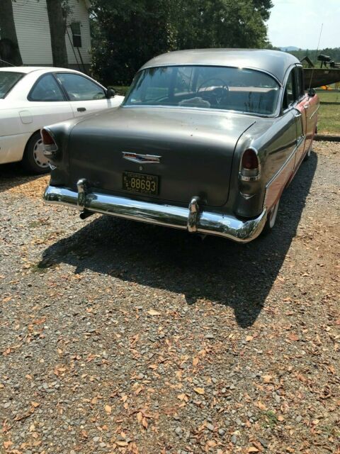 1955 Coral and Charcoal Chevrolet Bel Air/150/210