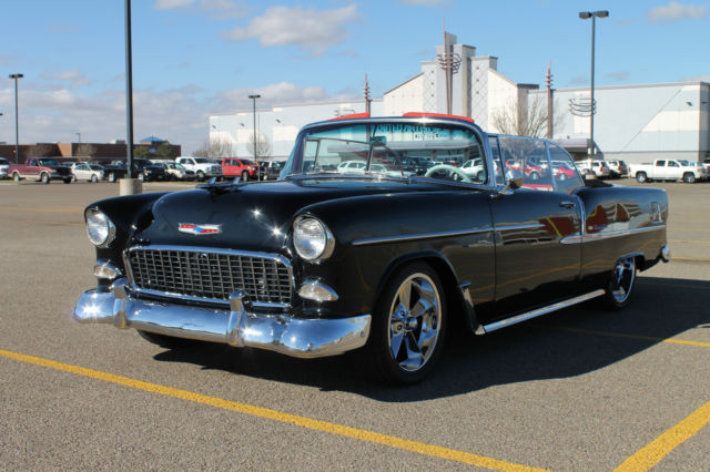 1955 Black Chevrolet Bel Air/150/210 Convertible