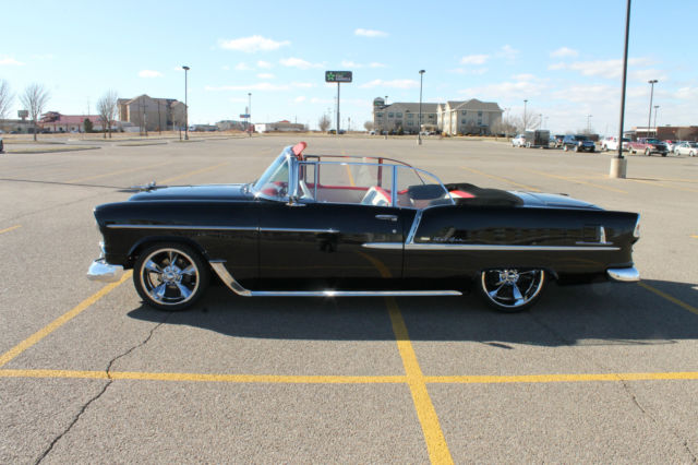 1955 Black Chevrolet Bel Air/150/210 Convertible