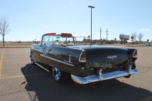 1955 Black Chevrolet Bel Air/150/210 Convertible
