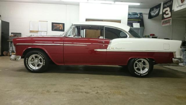 1955 Firethorn Red/ White Chevrolet Bel Air/150/210 Coupe