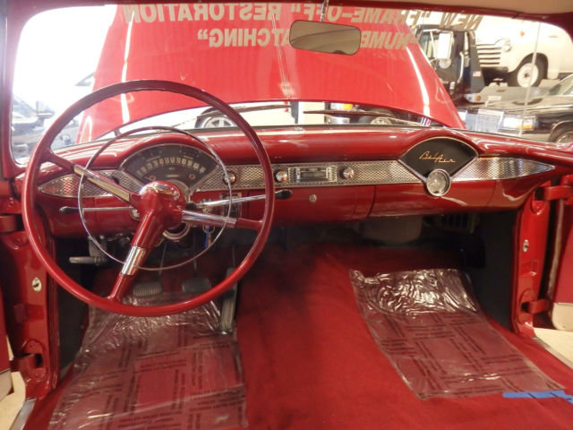 1955 Firethorn Red/ White Chevrolet Bel Air/150/210 Coupe