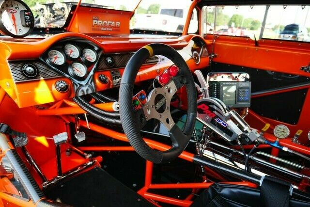 1955 Orange Chevrolet Bel Air/150/210 Coupe