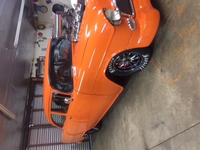 1955 Orange Chevrolet Bel Air/150/210 Sedan