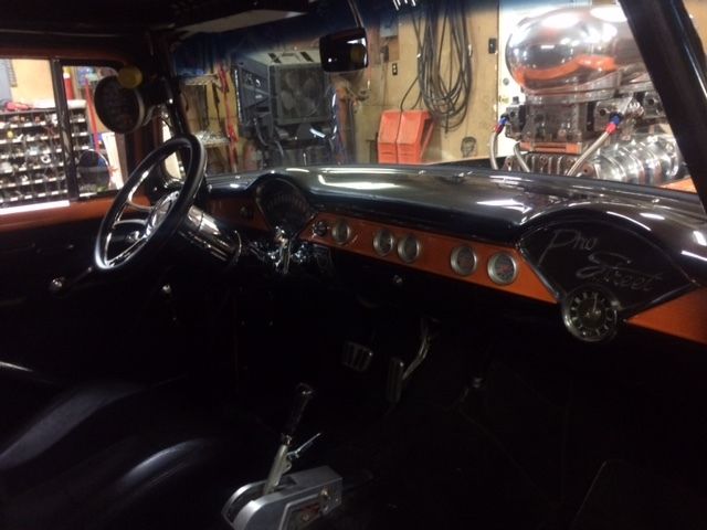 1955 Orange Chevrolet Bel Air/150/210 Sedan