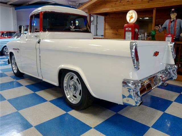 1955 White Chevrolet Camaeo Pickup --