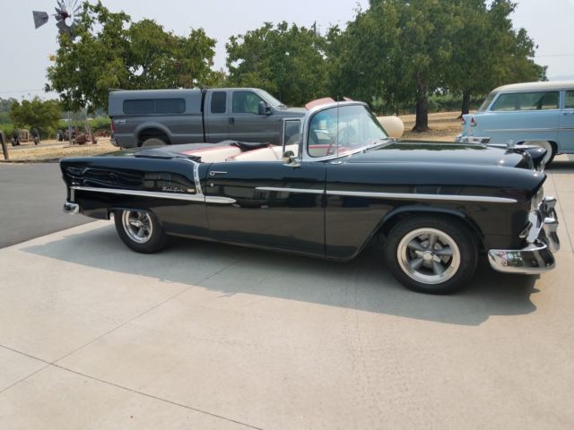 1955 Black Chevrolet Bel Air/150/210 Convertible