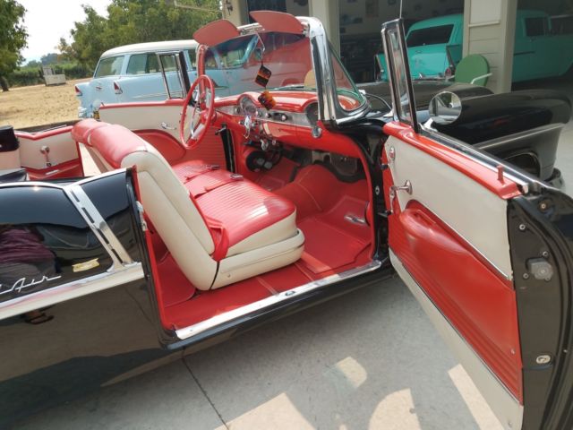 1955 Black Chevrolet Bel Air/150/210 Convertible