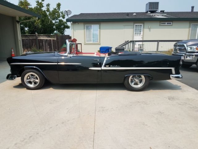 1955 Black Chevrolet Bel Air/150/210 Convertible