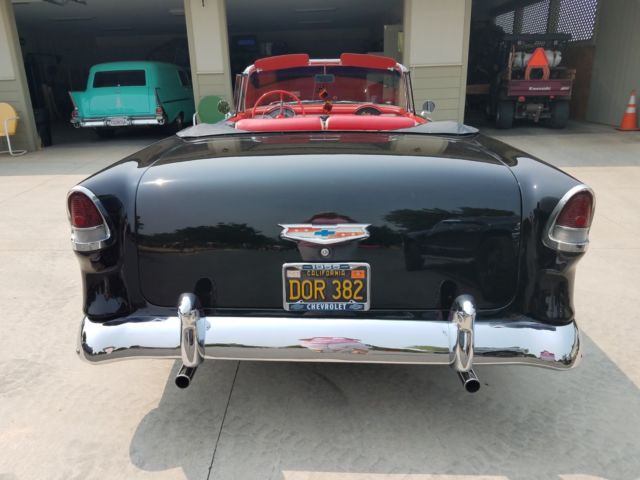 1955 Black Chevrolet Bel Air/150/210 Convertible