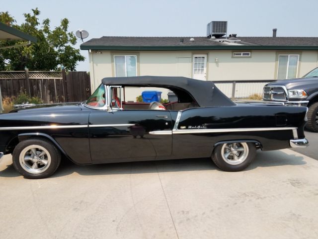 1955 Black Chevrolet Bel Air/150/210 Convertible