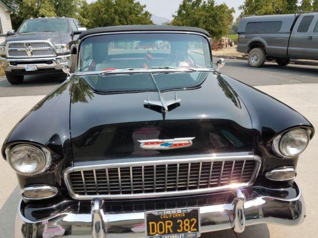 1955 Black Chevrolet Bel Air/150/210 Convertible