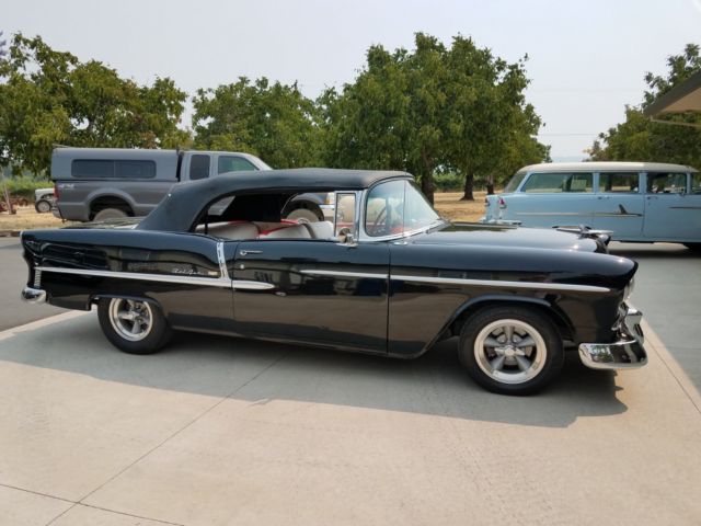 1955 Black Chevrolet Bel Air/150/210 Convertible