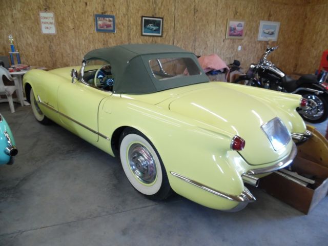 1955 harvest gold Chevrolet Corvette Convertible