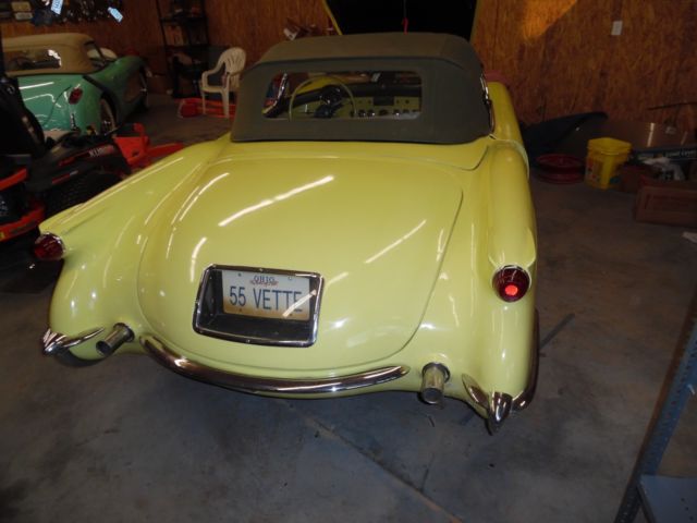 1955 harvest gold Chevrolet Corvette Convertible