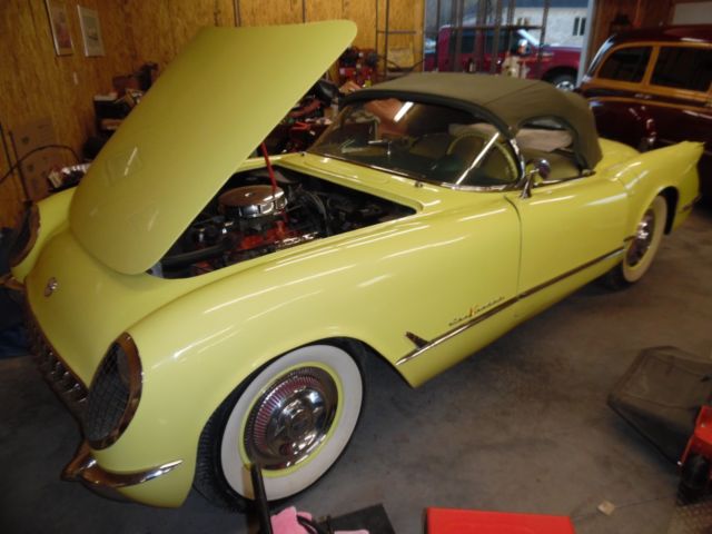 1955 harvest gold Chevrolet Corvette Convertible