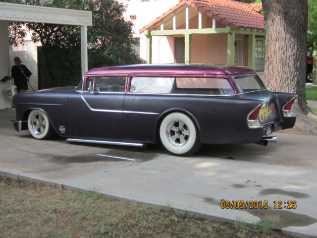 1955 Purple Chevrolet Bel Air/150/210 Wagon
