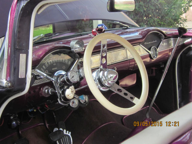1955 Purple Chevrolet Bel Air/150/210 Wagon