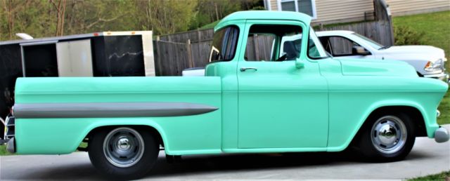 1955 SURF GREEN Chevrolet Other Pickups BIG BACK WINDOW CAB