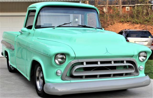 1955 SURF GREEN Chevrolet Other Pickups BIG BACK WINDOW CAB