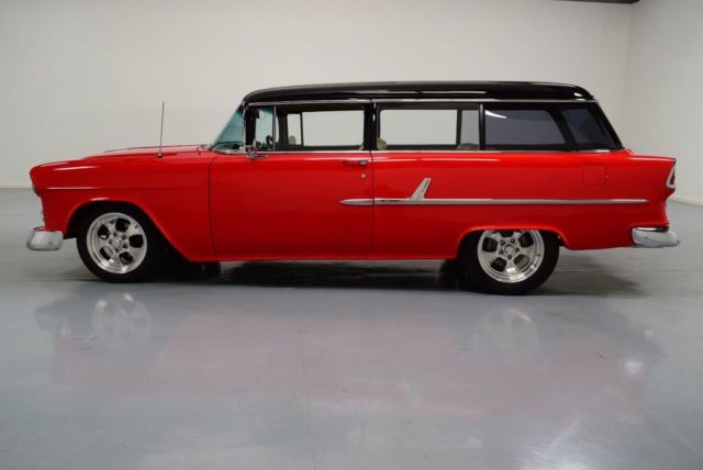 1955 Red Chevrolet Bel Air/150/210 Wagon
