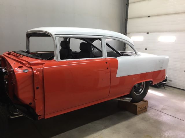 1955 Orange Chevrolet Bel Air/150/210 2 Door Sedan