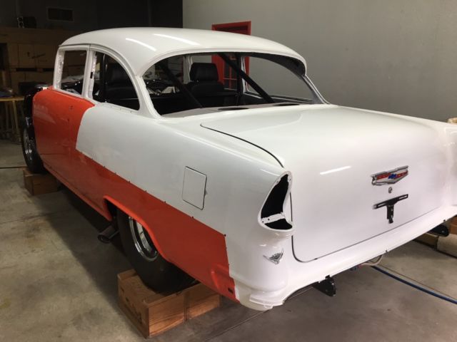 1955 Orange Chevrolet Bel Air/150/210 2 Door Sedan
