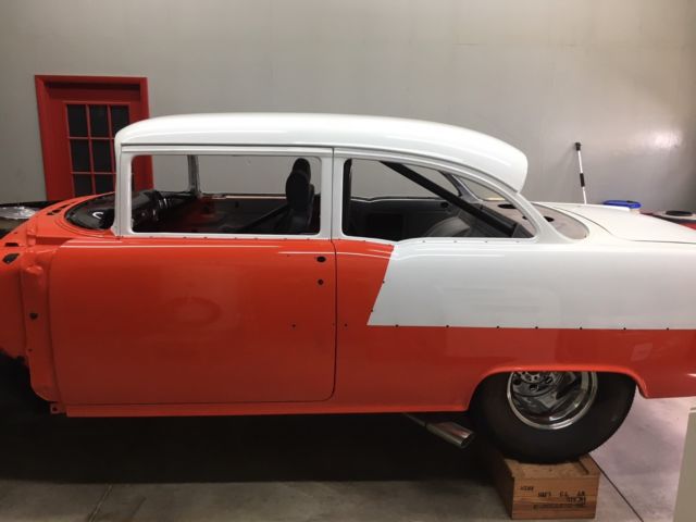 1955 Orange Chevrolet Bel Air/150/210 2 Door Sedan