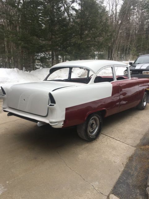 1955 Burgundy Chevrolet Bel Air/150/210 Coupe