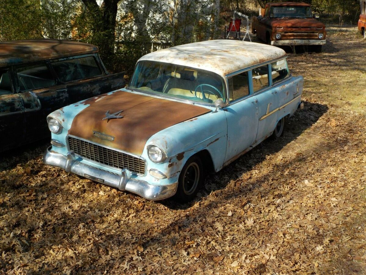 1955 Blue Chevrolet Bel Air/150/210 Wagon