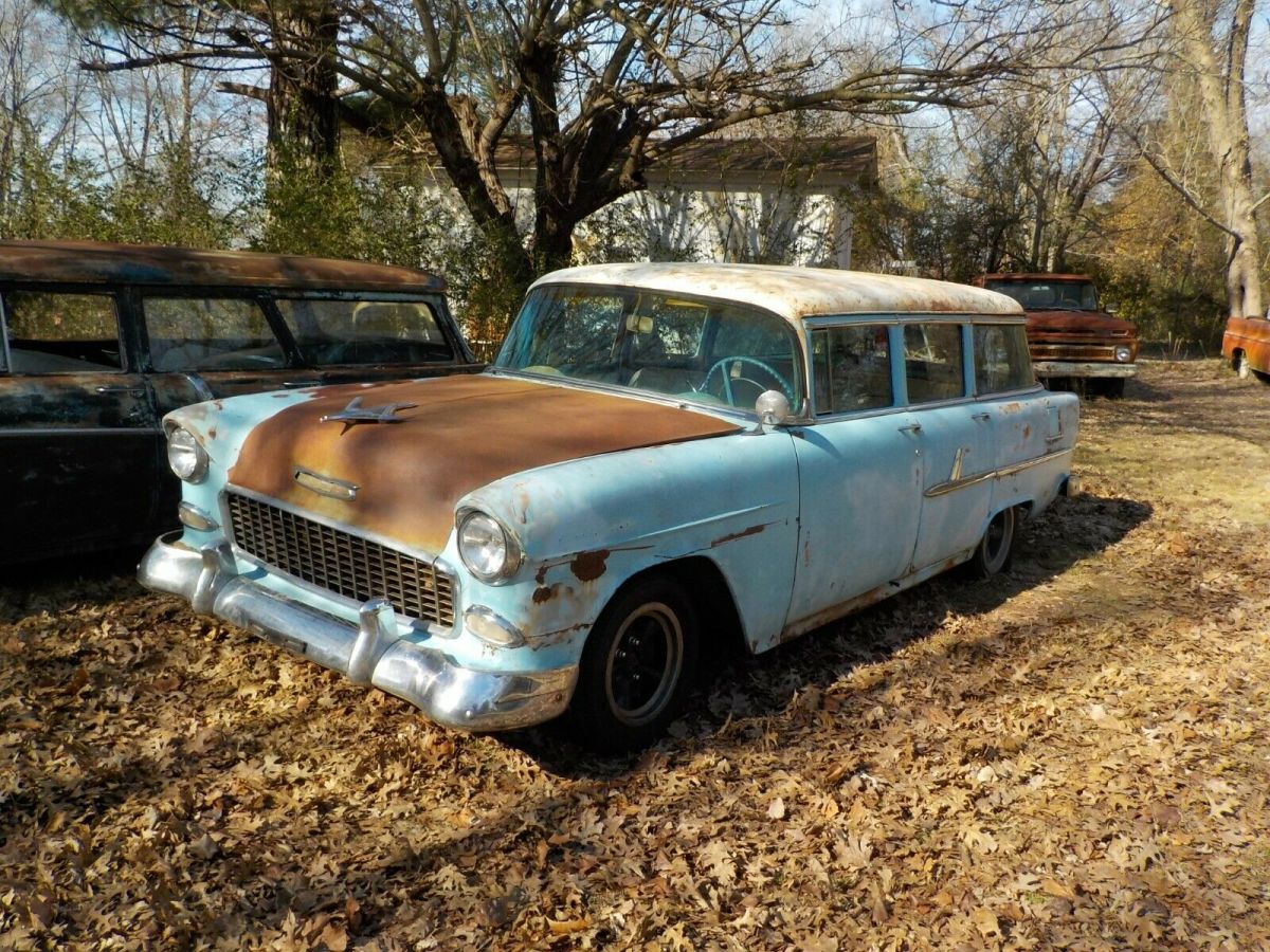 1955 Blue Chevrolet Bel Air/150/210 Wagon