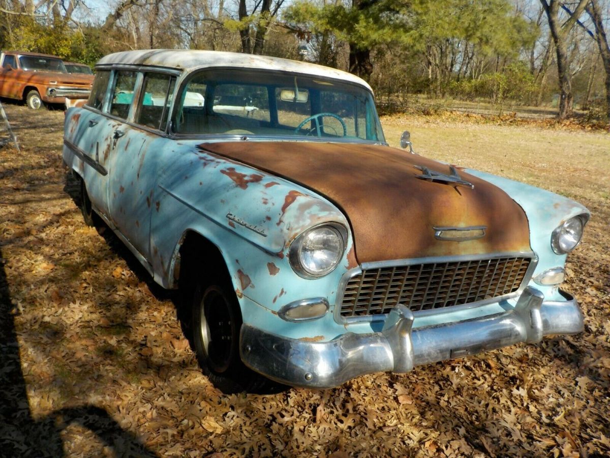 1955 Blue Chevrolet Bel Air/150/210 Wagon