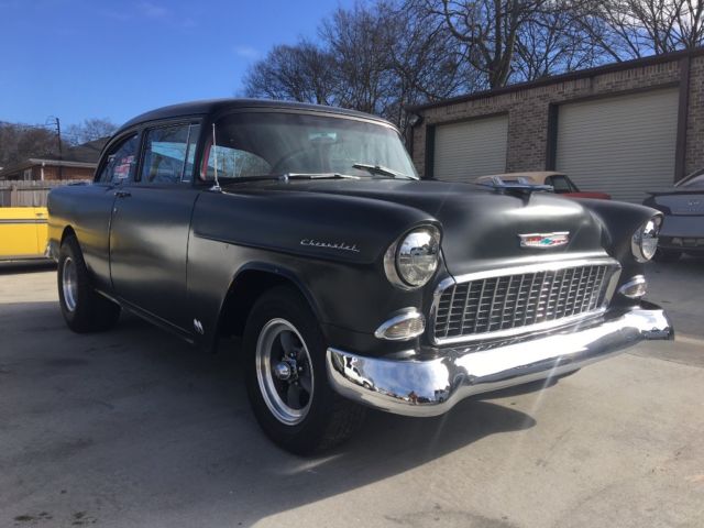 1955 Black Chevrolet Bel Air/150/210 Sedan