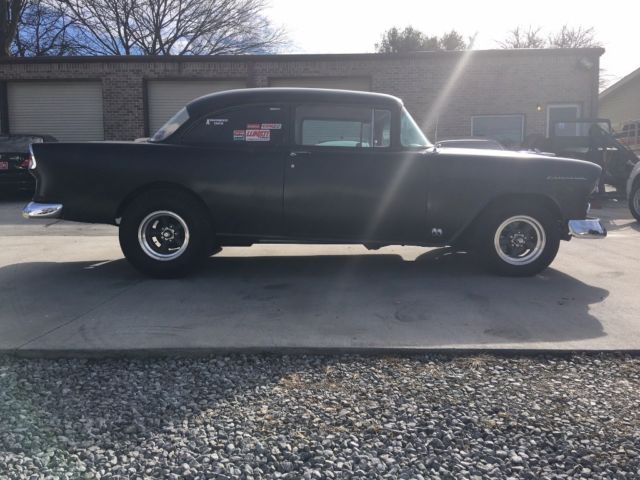 1955 Black Chevrolet Bel Air/150/210 Sedan