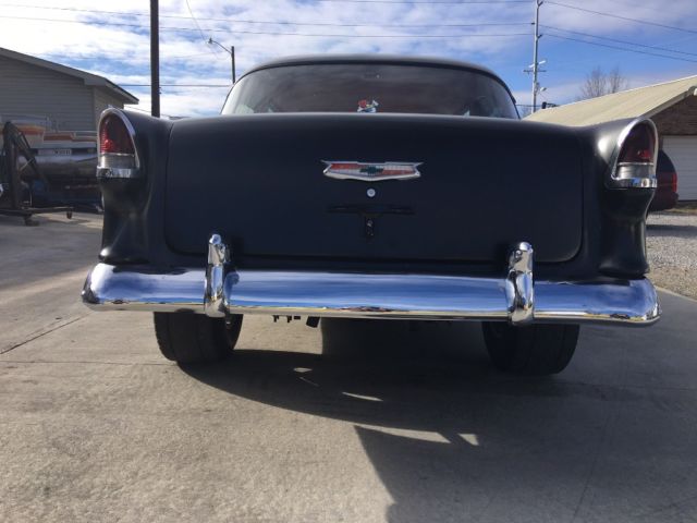 1955 Black Chevrolet Bel Air/150/210 Sedan