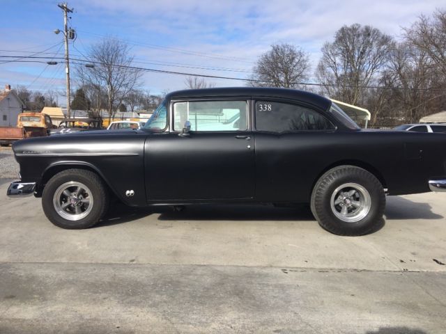 1955 Black Chevrolet Bel Air/150/210 Sedan