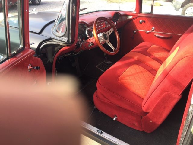 1955 Black Chevrolet Bel Air/150/210 Sedan