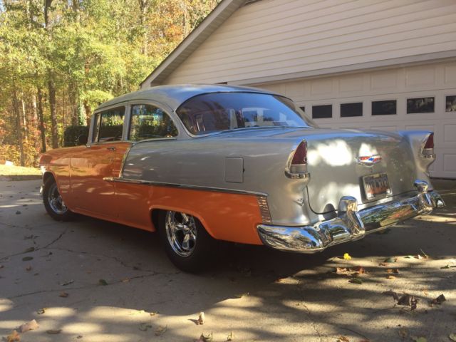 1955 Orange/Silver Chevrolet Bel Air/150/210 Coupe