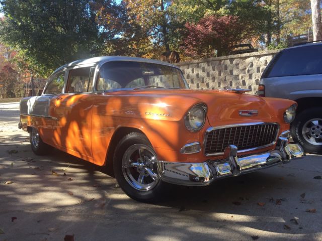 1955 Orange/Silver Chevrolet Bel Air/150/210 Coupe