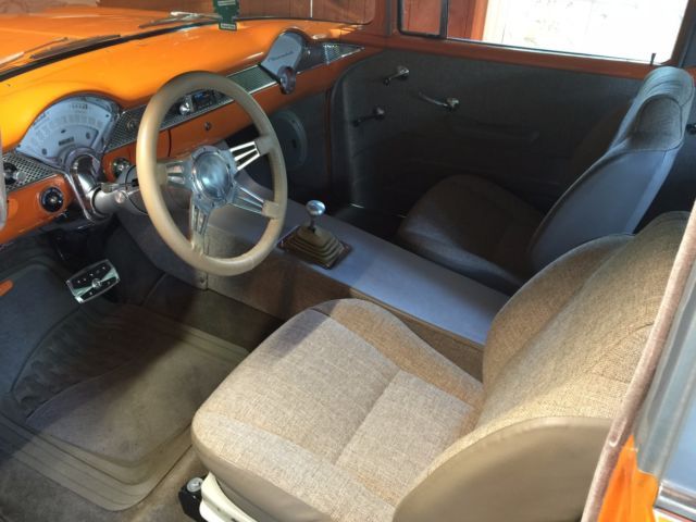 1955 Orange/Silver Chevrolet Bel Air/150/210 Coupe