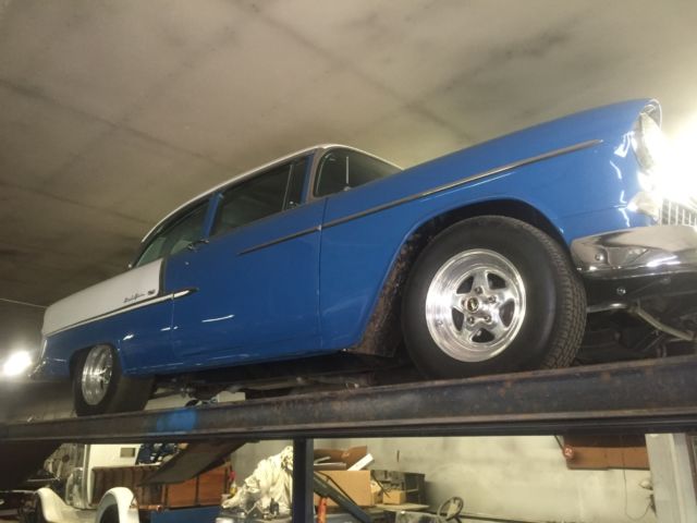 1955 Blue Chevrolet Bel Air/150/210 2 door