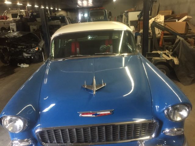 1955 Blue Chevrolet Bel Air/150/210 2 door