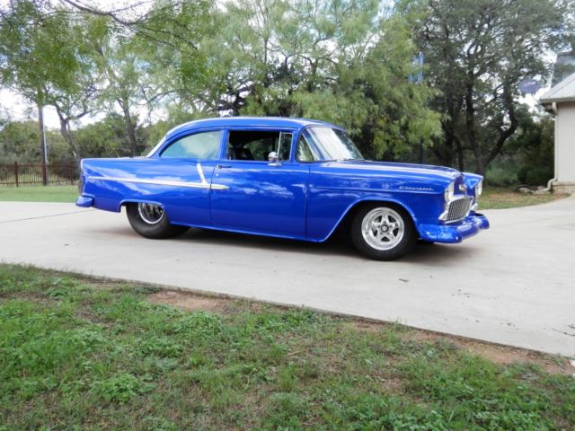 1955 MET BLUE Chevrolet Bel Air/150/210 1955 CHEV 150 PRO STREET CUSTOM