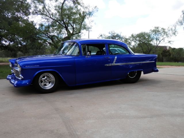 1955 MET BLUE Chevrolet Bel Air/150/210 1955 CHEV 150 PRO STREET CUSTOM
